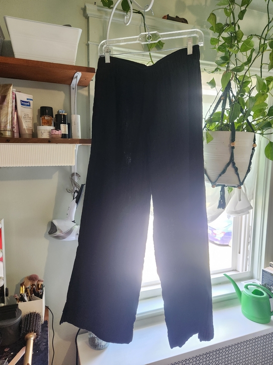 Old Navy Pants - Old Navy Black Wide-Leg Linen Women's Pants